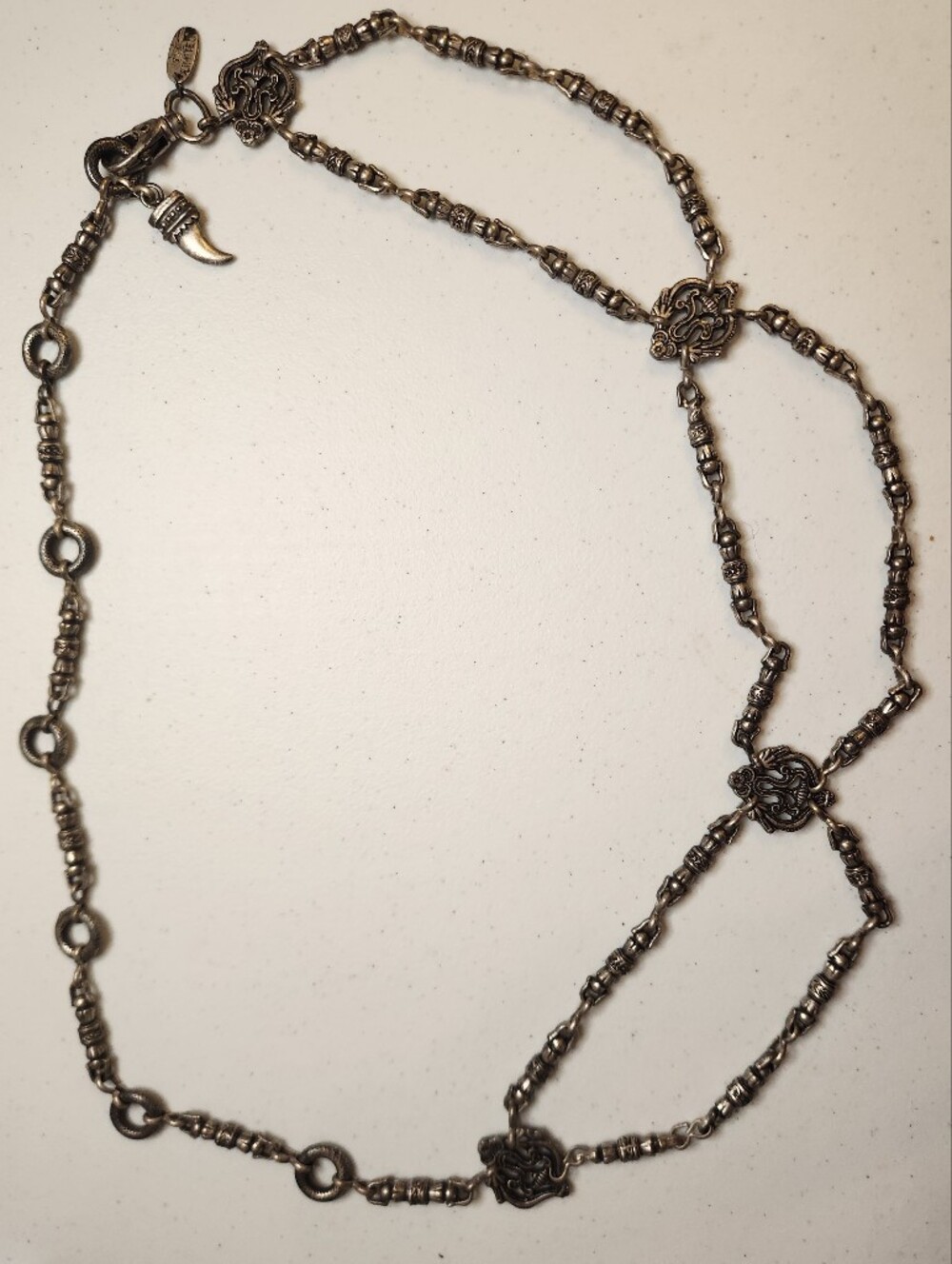 The Limited Antique-Inspired Women's Silver-Toned Floral Link Belt